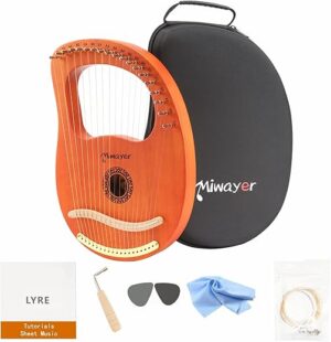 Miwayer Lyre Harp 19 Strings Mahogany Body