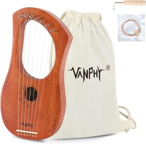 VANPHY Lyre Harp 7 Strings Mahogany Instrument