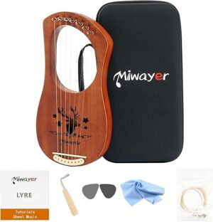 Miwayer Lyre Harp Mahogany Body Reindeer Totem