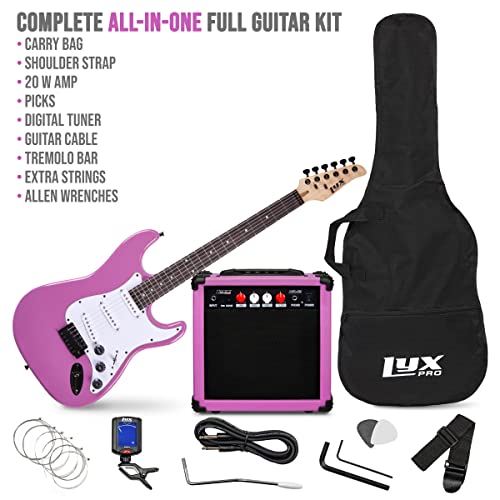 LyxPro Electric Guitar Kit Bundle With Amplifier - Image 2