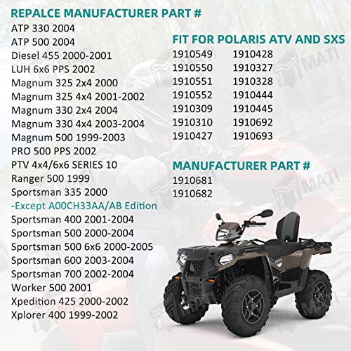 M MATI Brake Caliper Assembly For Polaris ATV 1910681 1910682 - Image 2