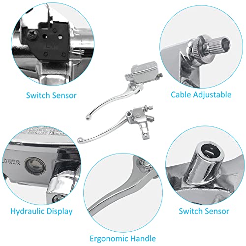 M MATI Brake Master Cylinder Clutch Lever - Chrome - Image 3