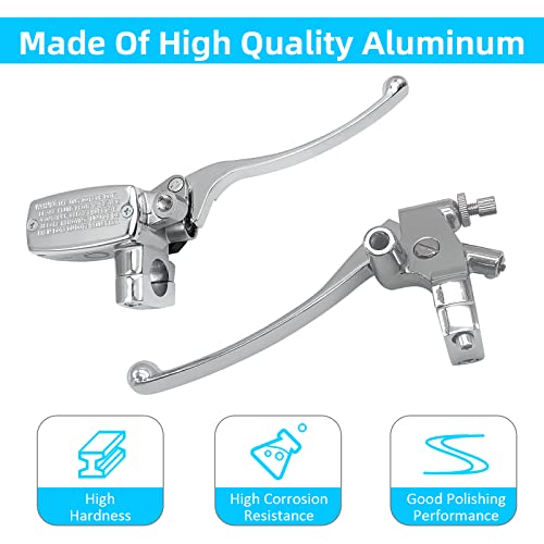 M MATI Brake Master Cylinder Clutch Lever - Chrome - Image 5