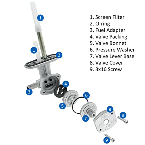 M MATI Fuel Cock Petcock & Lever Assy YFM400 YFM450 5GH-24500-10-00 - Image 3