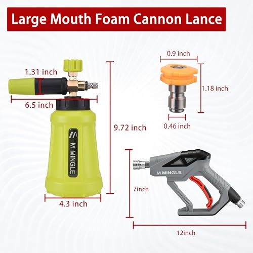 M MINGLE High Pressure Washer Gun Foam Cannon - Image 2
