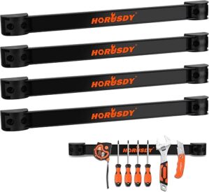 HORUSDY Magnetic Tool Holder Strip, 4-Pack