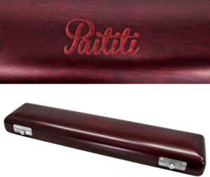 Paititi Mahogany Wood B Foot Flute Hard Case