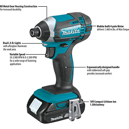 Makita 18V LXT® Lithium-Ion Compact Cordless Combo Kit - Image 2