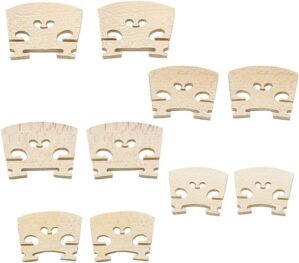 Hordion Maple Violin Bridge, 10 Pcs 5 Sizes