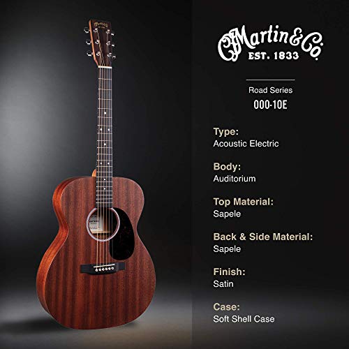 MARTIN 000-10E Acoustic-Electric Guitar, Sapele Wood - Image 5