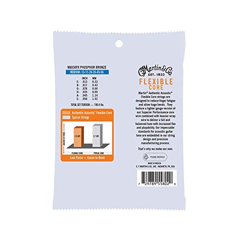 MARTIN Authentic Guitar Strings MA550FX 92/8 Phosphor - Image 2