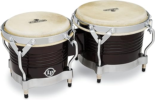 Latin Percussion Matador Wood Bongos - Dark Brown 8.625-inch