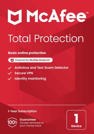 McAfee McAfee Total Protection 1-Device 2025 Ready