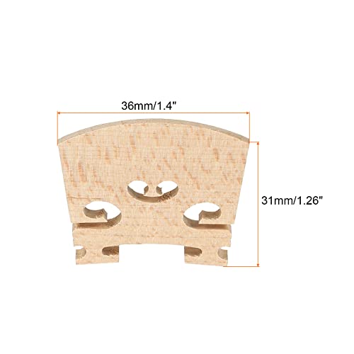 MECCANIXITY 1/8 Violin Bridge Maple Wood, Pack Of 2 - Image 2