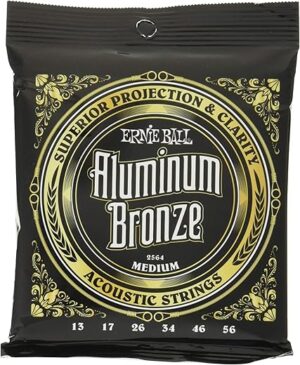 Ernie Ball Medium Aluminum Bronze Acoustic Guitar Strings, P02564