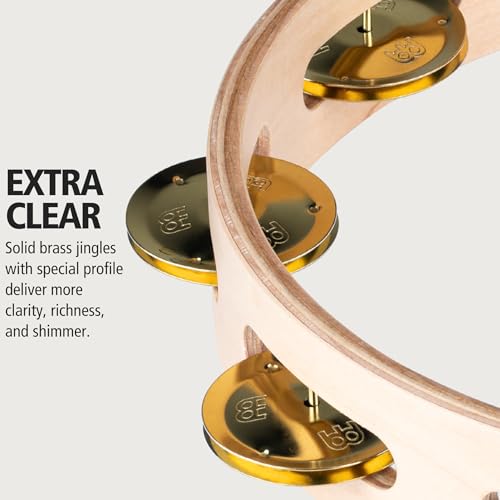 Meinl Percussion Artisan Tambourine With Brass Jingles AE-MTA1B - Image 3