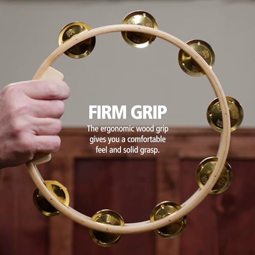 Meinl Percussion Artisan Tambourine With Brass Jingles AE-MTA1B - Image 4