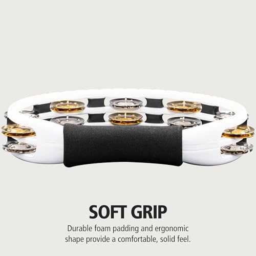 Meinl Percussion Traditional Tambourine, Half-Moon Shape, TMT1M-WH - Image 3