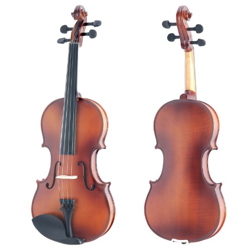 Mendini by Cecilio 16-Inch Satin Antique Solid Wood Viola - Image 2