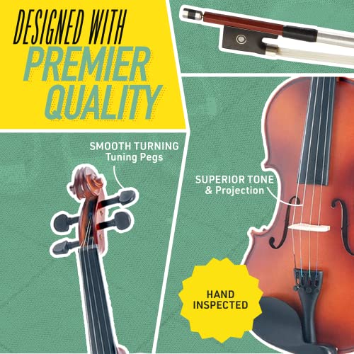 Mendini by Cecilio Violin For Kids & Adults - 1/4 MV300 - Image 4