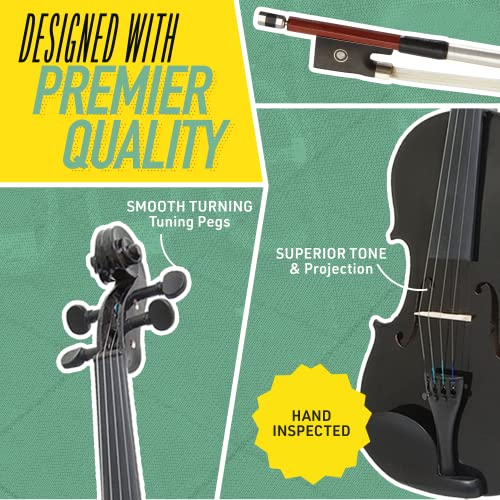 Mendini by Cecilio Violin For Kids & Adults - 4/4 MV - Image 4