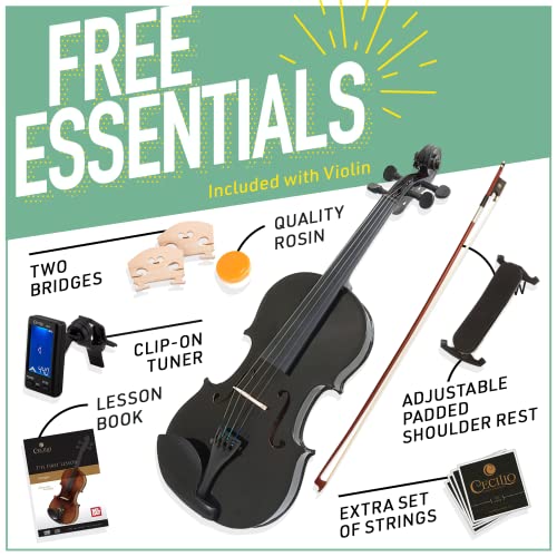 Mendini by Cecilio Violin For Kids & Adults - 4/4 MV - Image 5