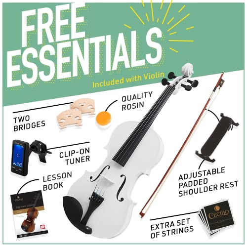 Mendini by Cecilio Violin For Kids & Adults - 4/4 MV - Image 5