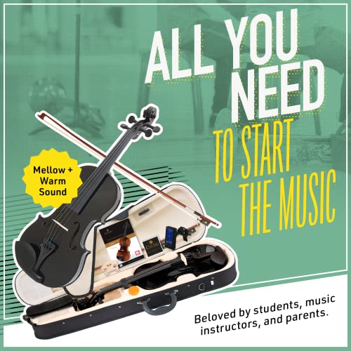 Mendini by Cecilio Violin For Kids & Adults - 4/4 MV - Image 2