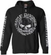 Harley-Davidson Men’s Zippered Sweatshirt Jacket, Willie G Skull 30296647