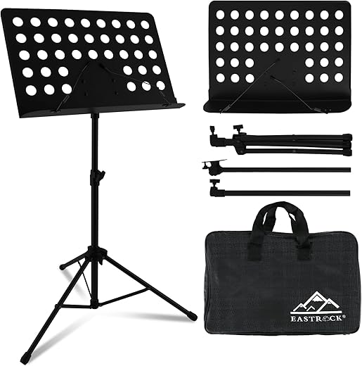 EASTROCK Metal Sheet Music Stand - High Stability Adjustable
