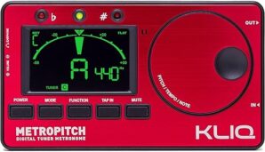 KLIQ Music Gear MetroPitch Tuner & Metronome (Red)