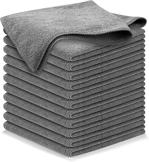 USANOOKS Microfiber Cleaning Cloth Grey - 12 Pcs