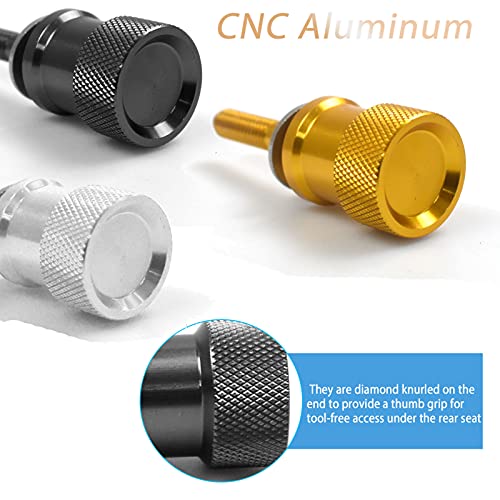 Midimttop Motorcycle Aluminum Tool-less Quick Release Seat Screw - Image 2