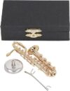 Drfeify Mini Brass Alto Saxophone Model Ornament