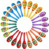 Civaner Mini Fiesta Maracas Decorations, 24 Pcs