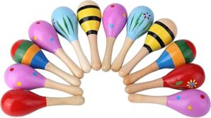 sansheng Mini Fiesta Wooden Maracas Toys