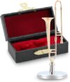 EASTROCK Mini Gold Plated Trombone Ornament