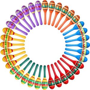 Hungdao Mini Mexican Fiesta Wooden Maracas Set