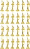 EXCEART Mini Plastic Trumpet Model: 24pcs Gold