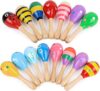 POPLAY Mini Wooden Maracas For Toddlers