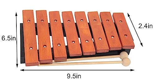 mocrcrel 8 Notes Wooden Xylophone With Mallets - Image 2