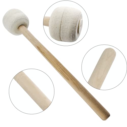 Moicstiy Bass Drum Mallet Wool Felt Head - Image 3