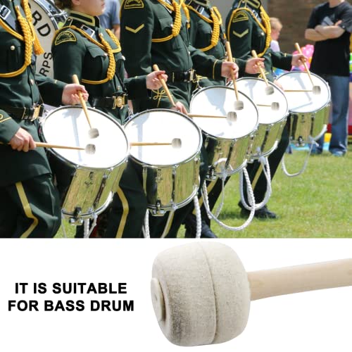 Moicstiy Bass Drum Mallet Wool Felt Head - Image 5