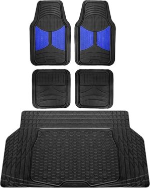 FH Group Monster Eye Rubber Floor Mats, Black F11313-F16403
