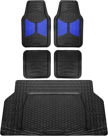FH Group Monster Eye Rubber Floor Mats, Black F11313-F16403