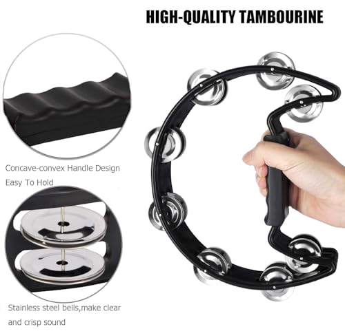 MOONBACK Tambourines And Hand Percussion Instrument Set - Image 3