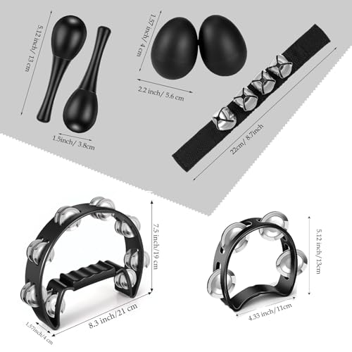 MOONBACK Tambourines And Hand Percussion Instrument Set - Image 2