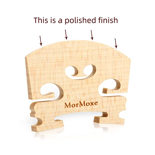 MorMoxe 4/4 Full Size Hand-Carved Maple Violin Bridge - Image 3