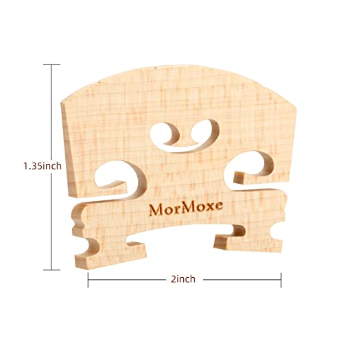MorMoxe 4/4 Full Size Hand-Carved Maple Violin Bridge - Image 5