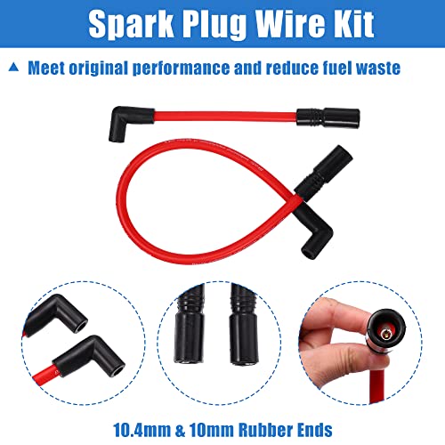 Motoforti 10.4mm Spark Plug Wire Kit For Harley Davidson DYNA-409RD - Image 5